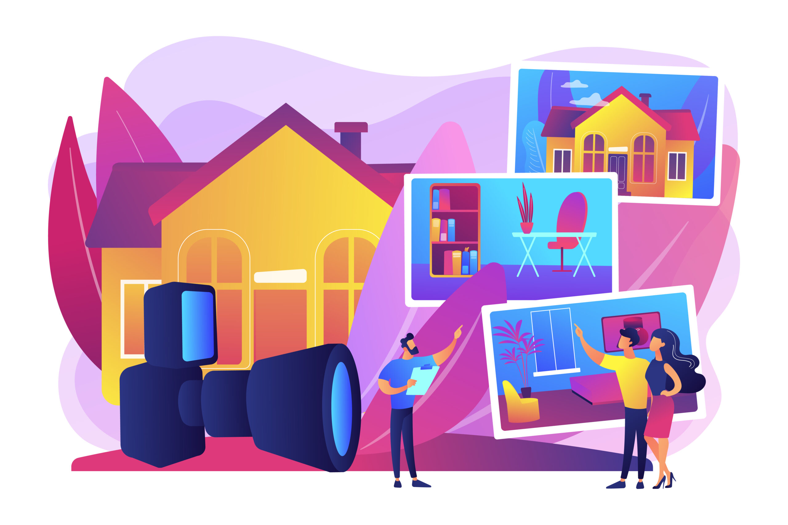 Real estate photography concept vector illustration