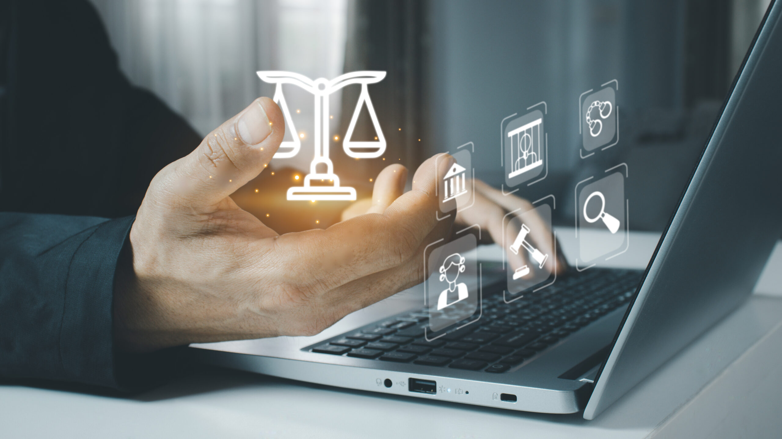 Legal advice online, layer or notary working for business compan